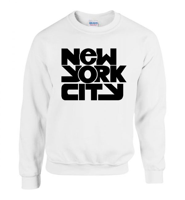 new york city Fehér Férfi Pulóver