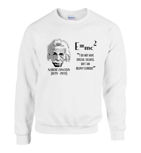 albert einstein Fehér Férfi Pulóver