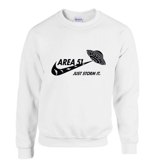 area 51 ufo 51 es körzet Fehér Férfi Pulóver