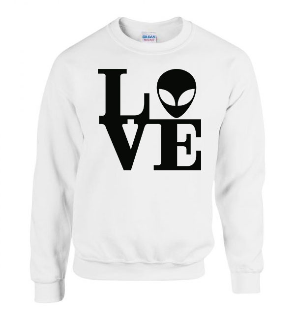 UFO love Fehér Férfi Pulóver