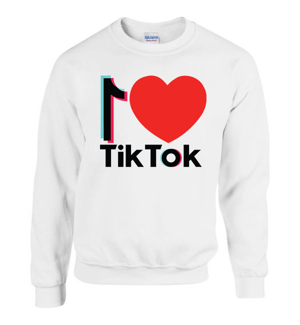 tik tok Fehér Férfi Pulóver