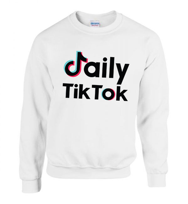 tik tok Fehér Férfi Pulóver