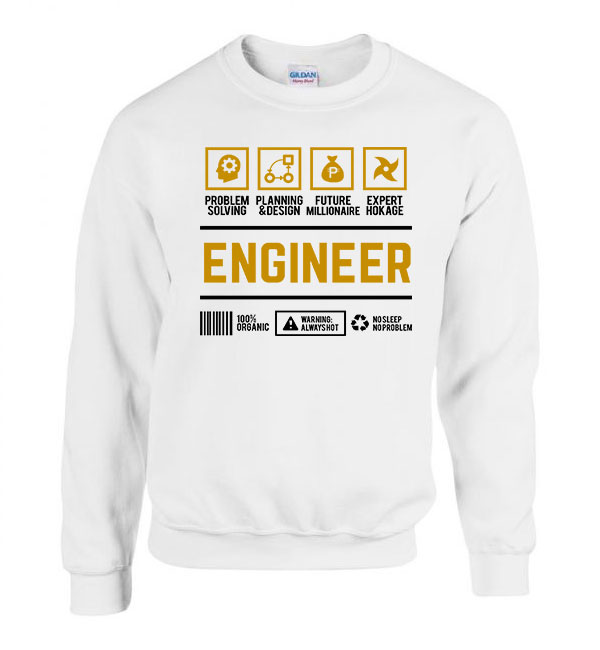 mérnök engineer Fehér Férfi Pulóver