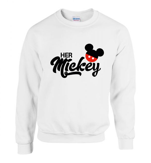 her mickey páros pároknak Fehér Férfi Pulóver