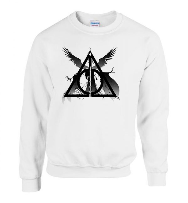harry potter halál ereklyéi Fehér Férfi Pulóver