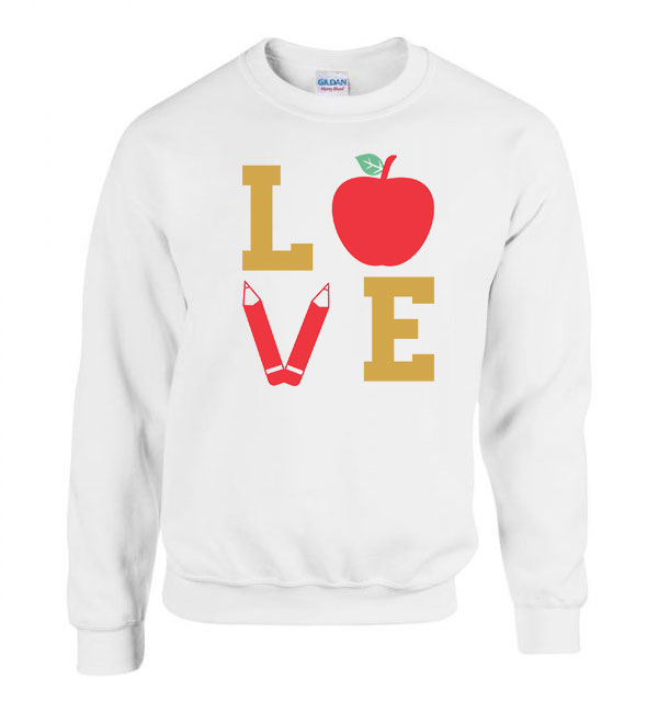 ceruza alma tanár love Fehér Férfi Pulóver