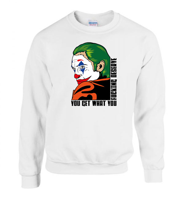 joker you get what you fucking deserve Fehér Férfi Pulóver