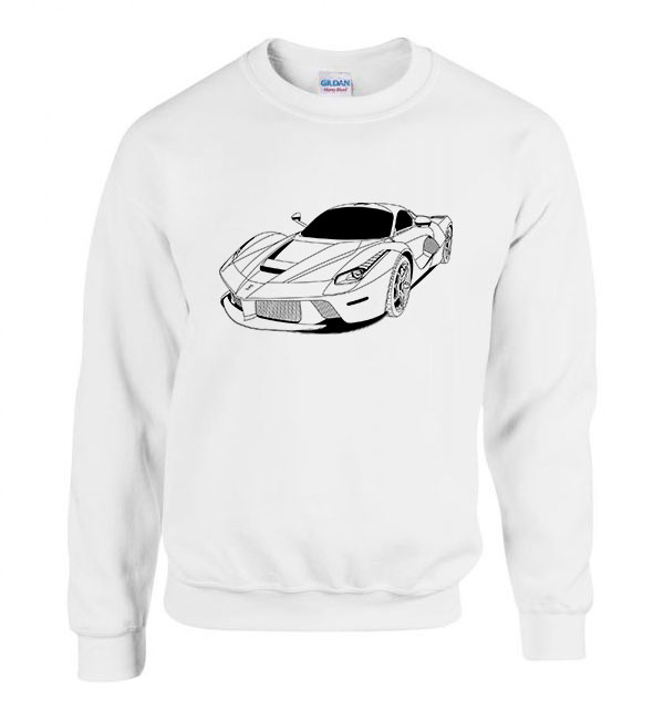 ferrari outline Fehér Férfi Pulóver