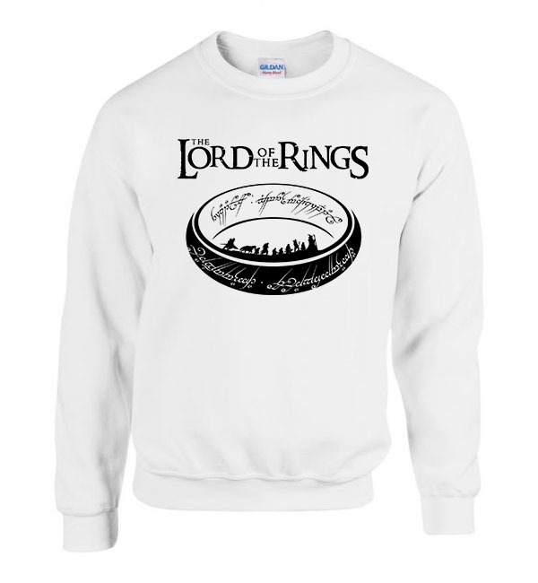 the lord of the rings gyűrűk ura Fehér Férfi Pulóver