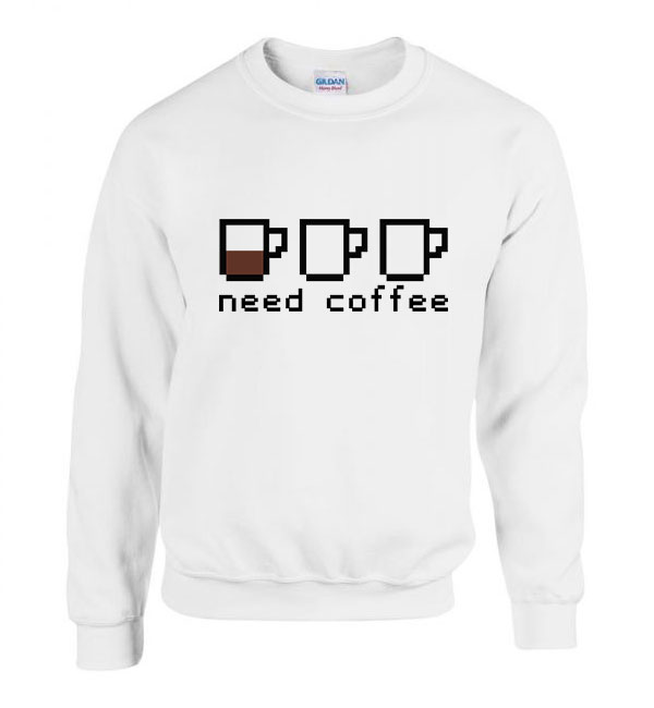 kávé coffee Fehér Férfi Pulóver