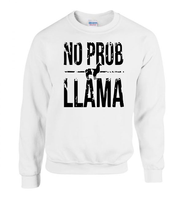 no probllama láma Fehér Férfi Pulóver