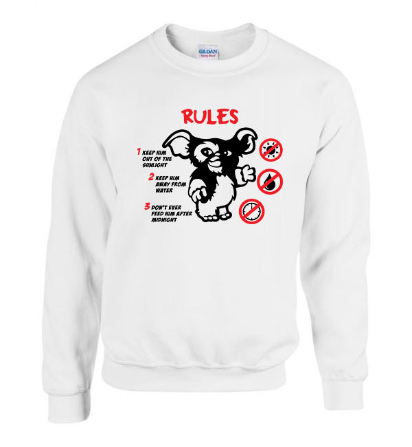 szörnyecskék gizmo Fehér Férfi Pulóver