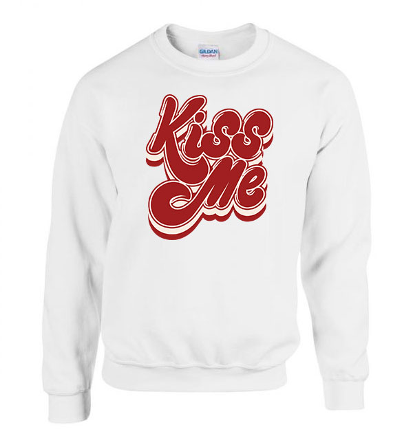 kiss me Fehér Férfi Pulóver