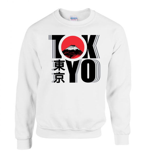 tokyo japán japan Fehér Férfi Pulóver