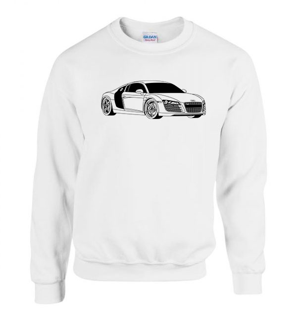 Audi Fehér Férfi Pulóver