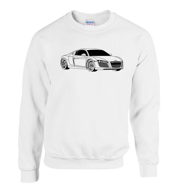 Audi Fehér Férfi Pulóver