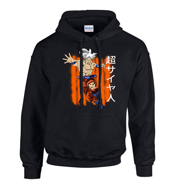 dragon ball son goku Fekete Férfi Kapucnis Pulóver