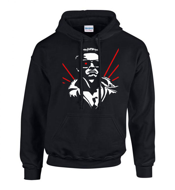Terminator arnold schwarzenegger Fekete Férfi Kapucnis Pulóver