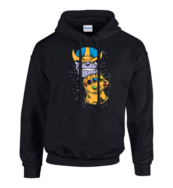 Thanos Fekete Férfi Kapucnis Pulóver