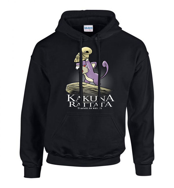 kakuna rattata pokemon  Fekete Férfi Kapucnis Pulóver