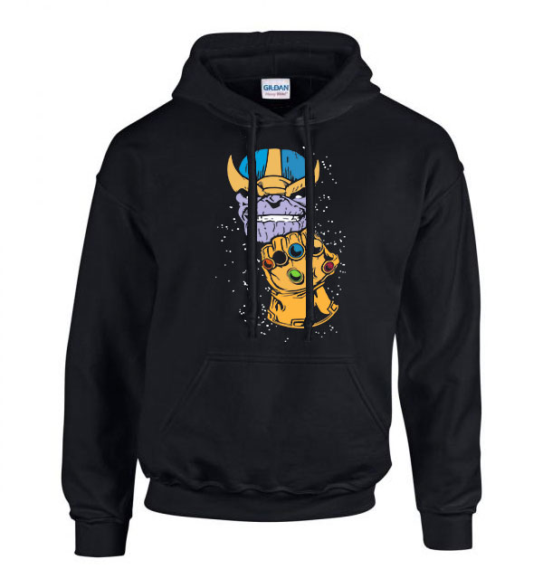 avengers bosszúállók thanos Fekete Férfi Kapucnis Pulóver