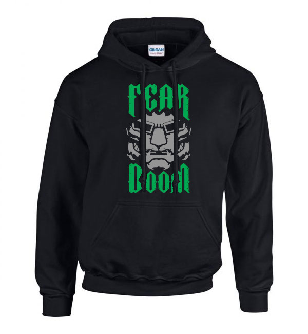 doctor doom Fekete Férfi Kapucnis Pulóver