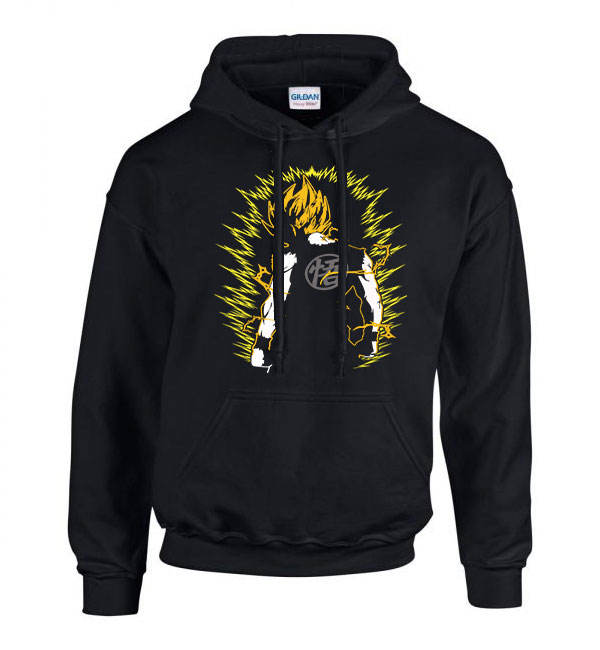 dragon ball son goku Fekete Férfi Kapucnis Pulóver