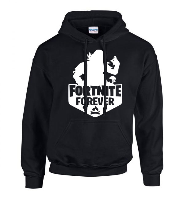 fortnite forever Fekete Férfi Kapucnis Pulóver