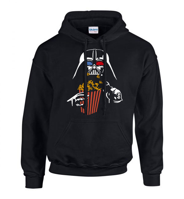 darth vader popcorn mozi Fekete Férfi Kapucnis Pulóver