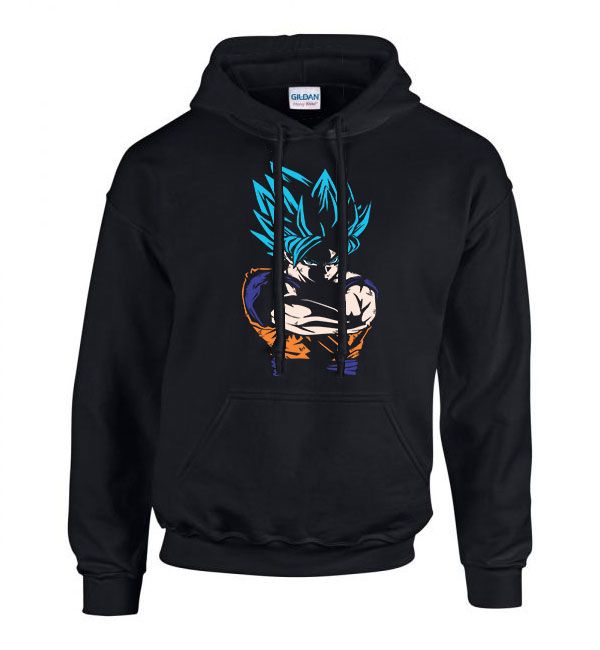 son goku dragon ball Fekete Férfi Kapucnis Pulóver