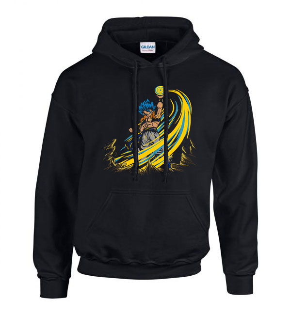 son goku dragon ball Fekete Férfi Kapucnis Pulóver