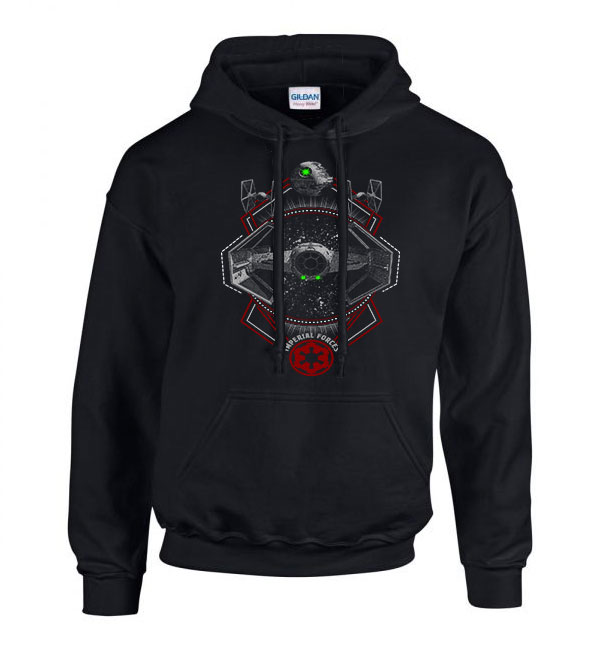 star wars tie fighter Fekete Férfi Kapucnis Pulóver