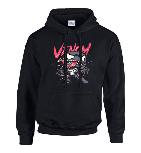 venom méreg Fekete Férfi Kapucnis Pulóver