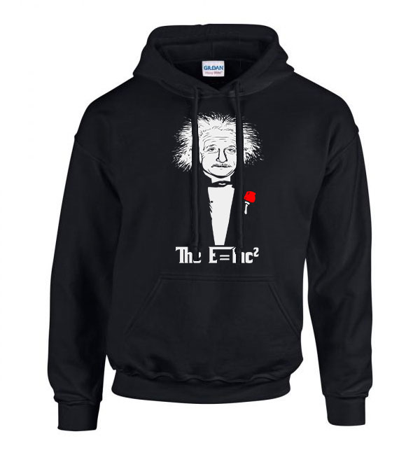 albert einstein Fekete Férfi Kapucnis Pulóver