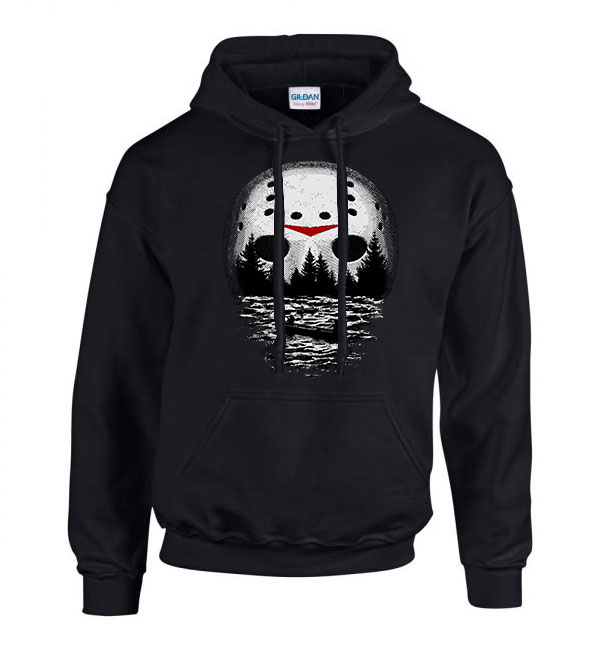péntek 13 friday 13 jason horror Fekete Férfi Kapucnis Pulóver