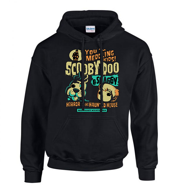 Scooby Doo Fekete Férfi Kapucnis Pulóver