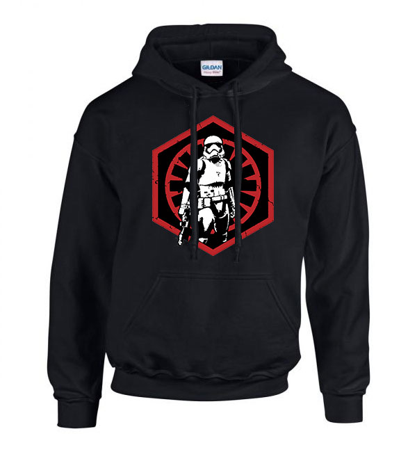 Star Wars Strom Trooper Fekete Férfi Kapucnis Pulóver