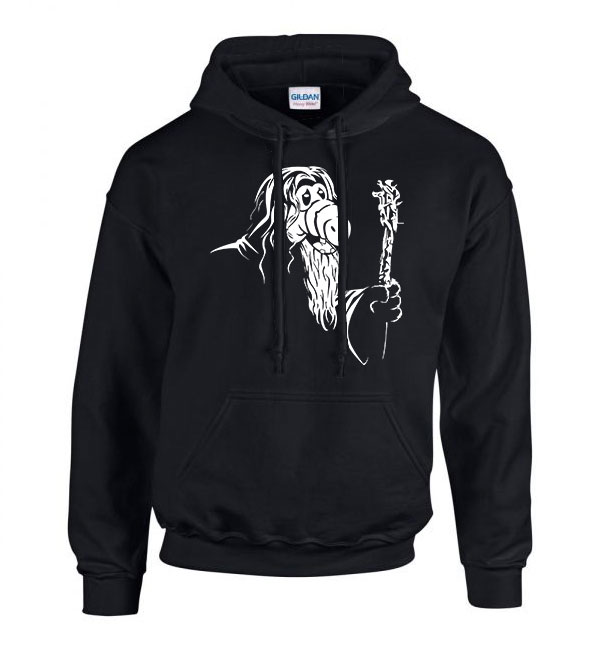 gandalf alf Fekete Férfi Kapucnis Pulóver