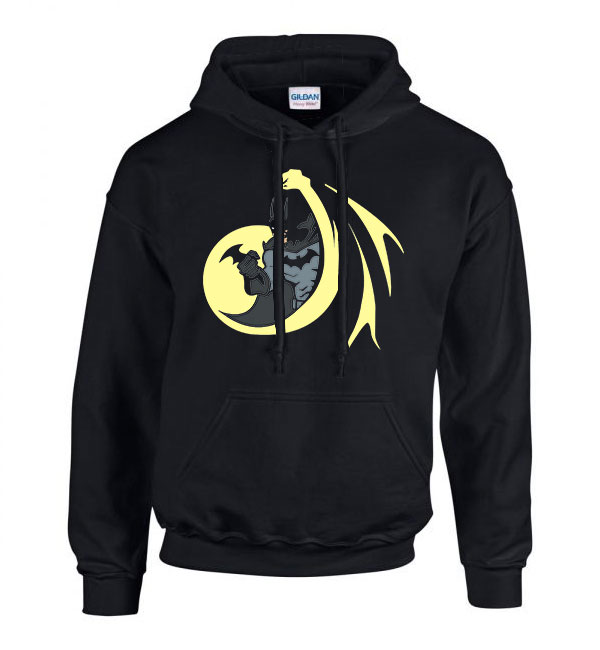Batman Fekete Férfi Kapucnis Pulóver