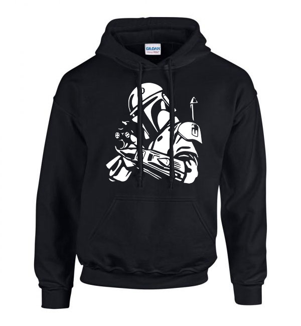 boba fett star wars Fekete Férfi Kapucnis Pulóver