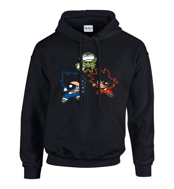 pindúr pandúrok dragon ball son goku Fekete Férfi Kapucnis Pulóver