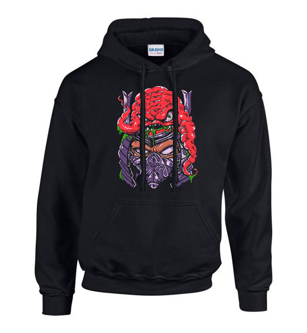 tini ninja teknőcök zúzó shredder Fekete Férfi Kapucnis Pulóver