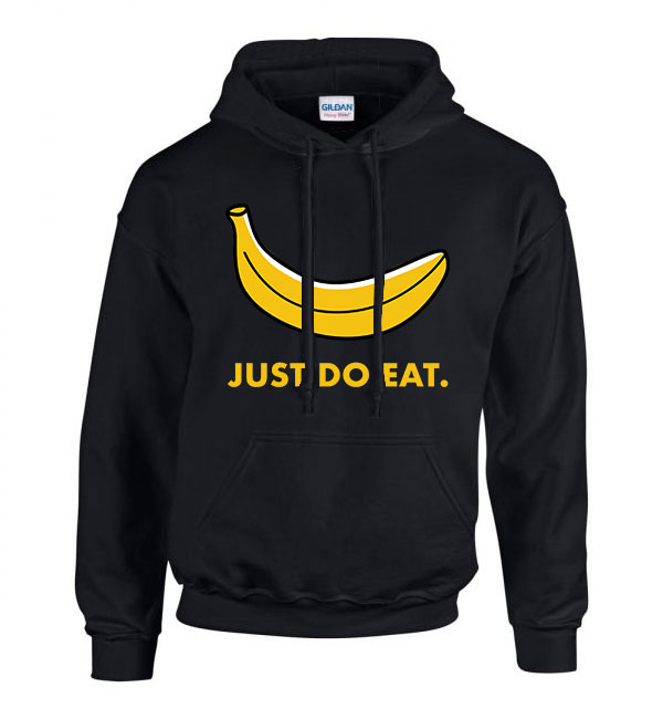 banán banana humor Fekete Férfi Kapucnis Pulóver