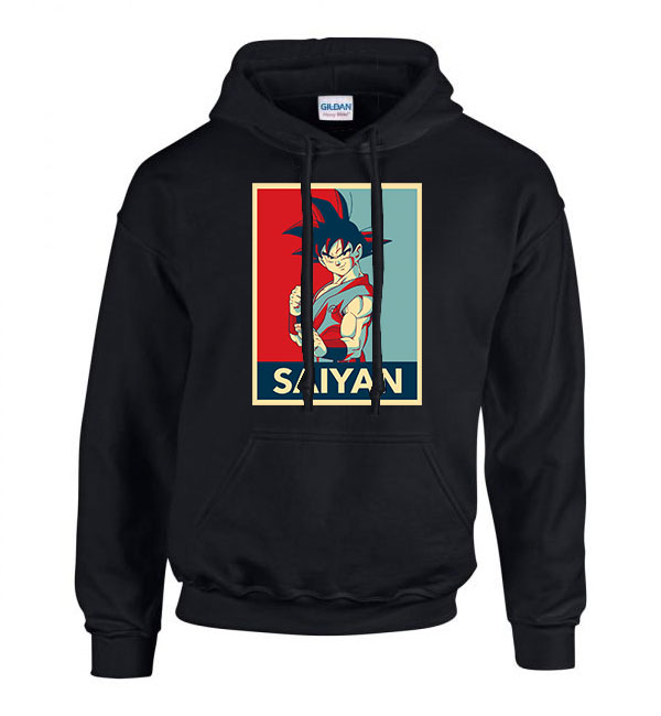 dragon ball son goku Fekete Férfi Kapucnis Pulóver