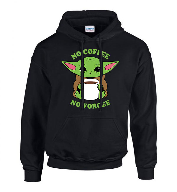 baba yoda baby yoda mandalorian Fekete Férfi Kapucnis Pulóver