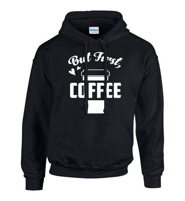 coffee kávé Fekete Férfi Kapucnis Pulóver