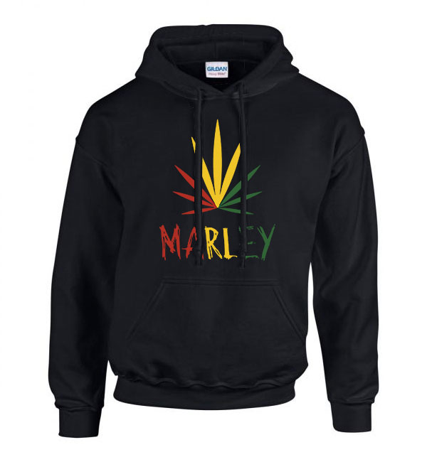 bob marley kanabisz cannabis Fekete Férfi Kapucnis Pulóver