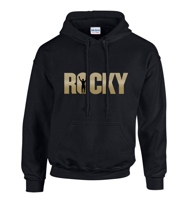 rocky Fekete Férfi Kapucnis Pulóver