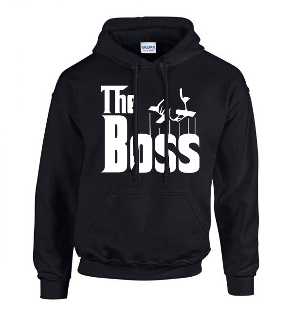 The Boss Fekete Férfi Kapucnis Pulóver