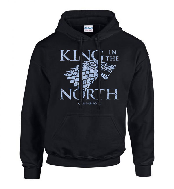 trónok harca game of thrones house stark Fekete Férfi Kapucnis Pulóver